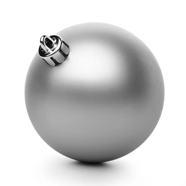 Silver Christmas ball — Stockfoto