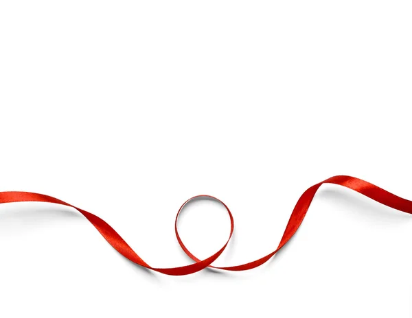 Curly red ribbon — Stock Photo, Image