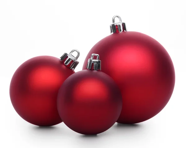 Groupe de boules de Noël rouges — Photo