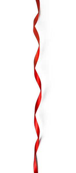 Curly red ribbon — Stock Photo, Image