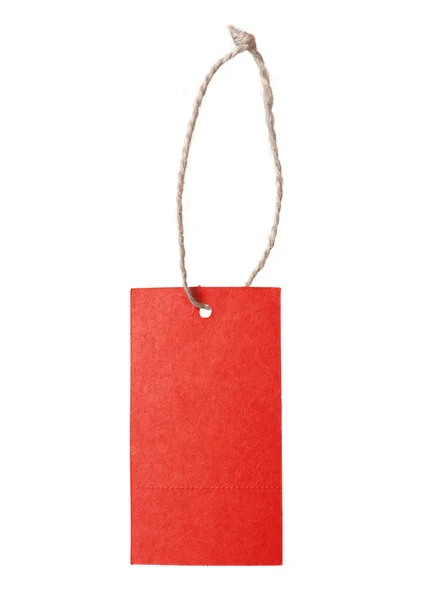Preço em branco vermelho tag — Fotografia de Stock