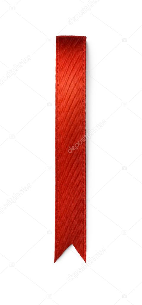 Red bookmark isolated on white