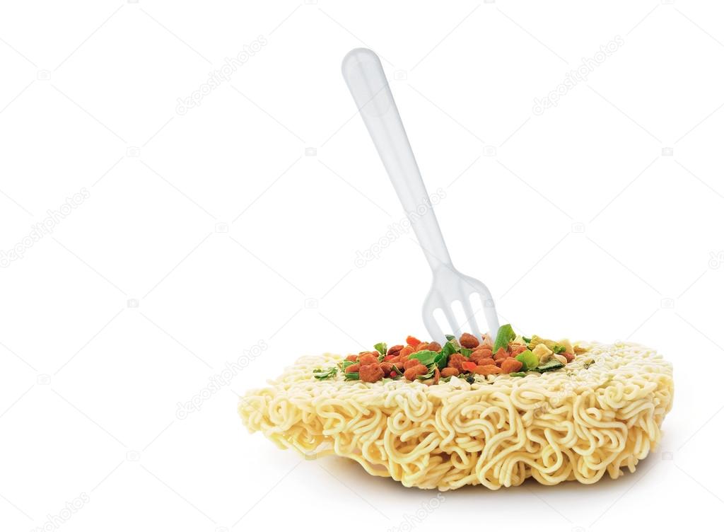 Uncooked fast food vermicelli