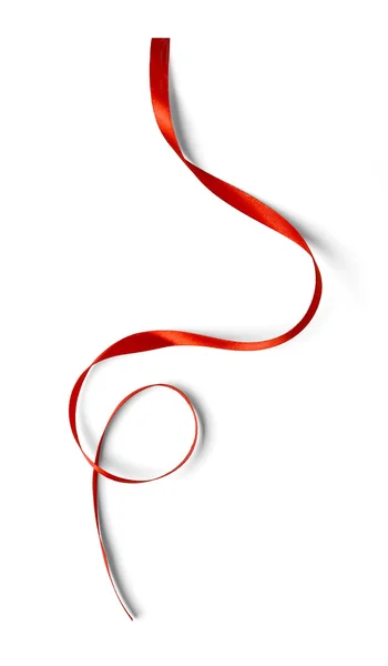 Curly red ribbon — Stock Photo, Image