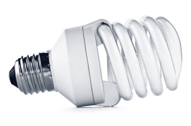 Energy saving fluorescent light bulb clipart