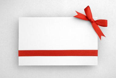 Kağıt kart kırmızı yay