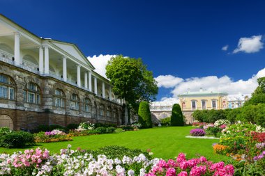 palace yakınındaki çiçekli yeşil çim