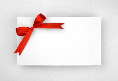 Kağıt kart kırmızı yay