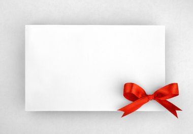 Kağıt kart kırmızı yay