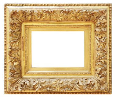 altın antika çerçeve