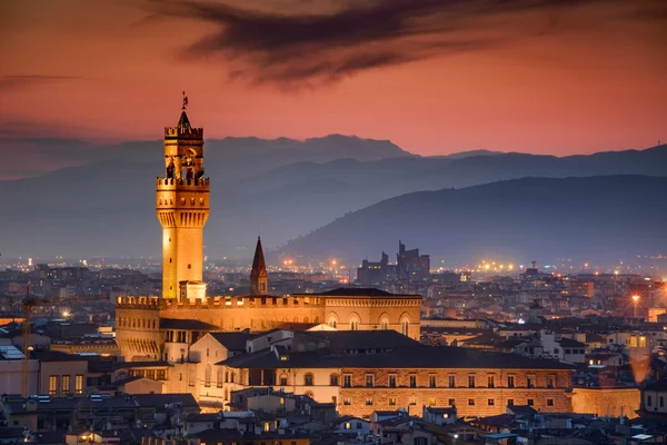 Hermosa puesta de sol en Florencia — Foto de Stock