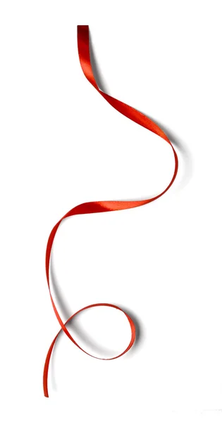 Curly red ribbon — Stock Photo, Image