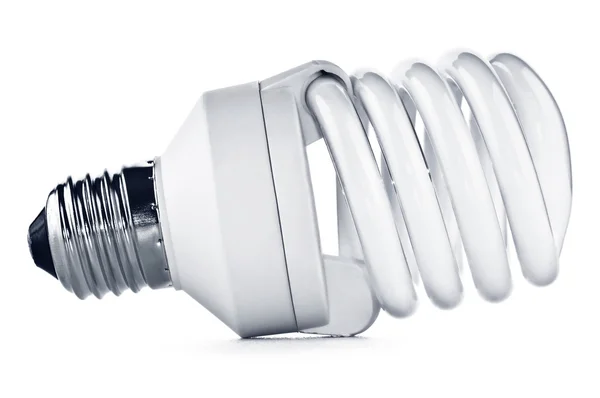 Енергозберігаюча люмінесцентна лампа — стокове фото