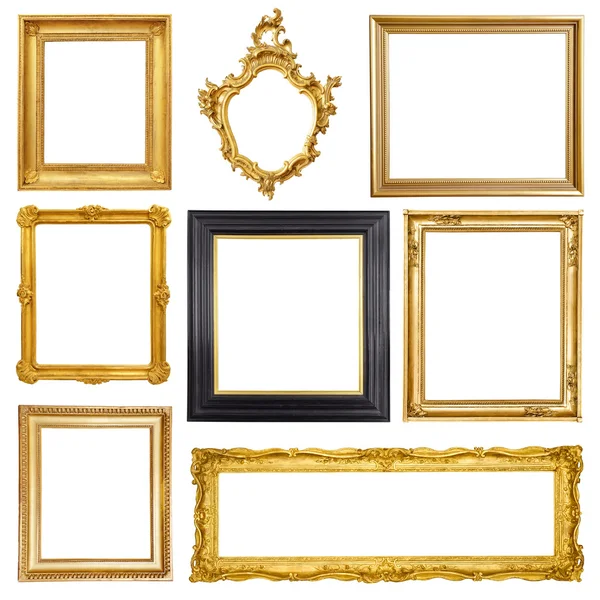 Set gouden vintage frames — Stockfoto