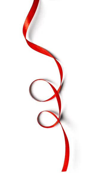 Curly red ribbon — Stock Photo, Image