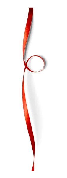 Curly red ribbon — Stock Photo, Image