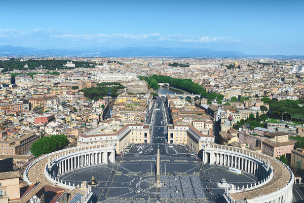 St Peters Square in Rome, Vatican State