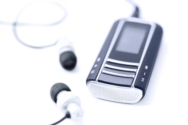 Reproductor de MP3 portátil con auriculares — Foto de Stock