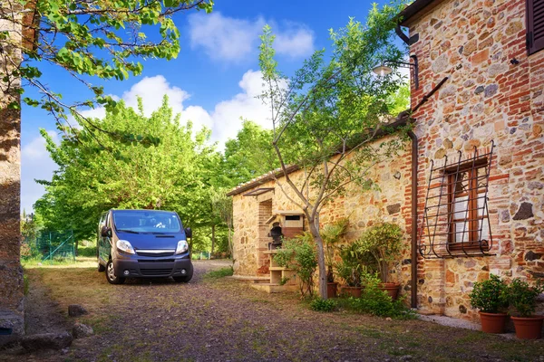 Italian villa and car