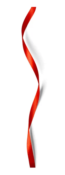 Red silk ribbon — Stock Photo, Image