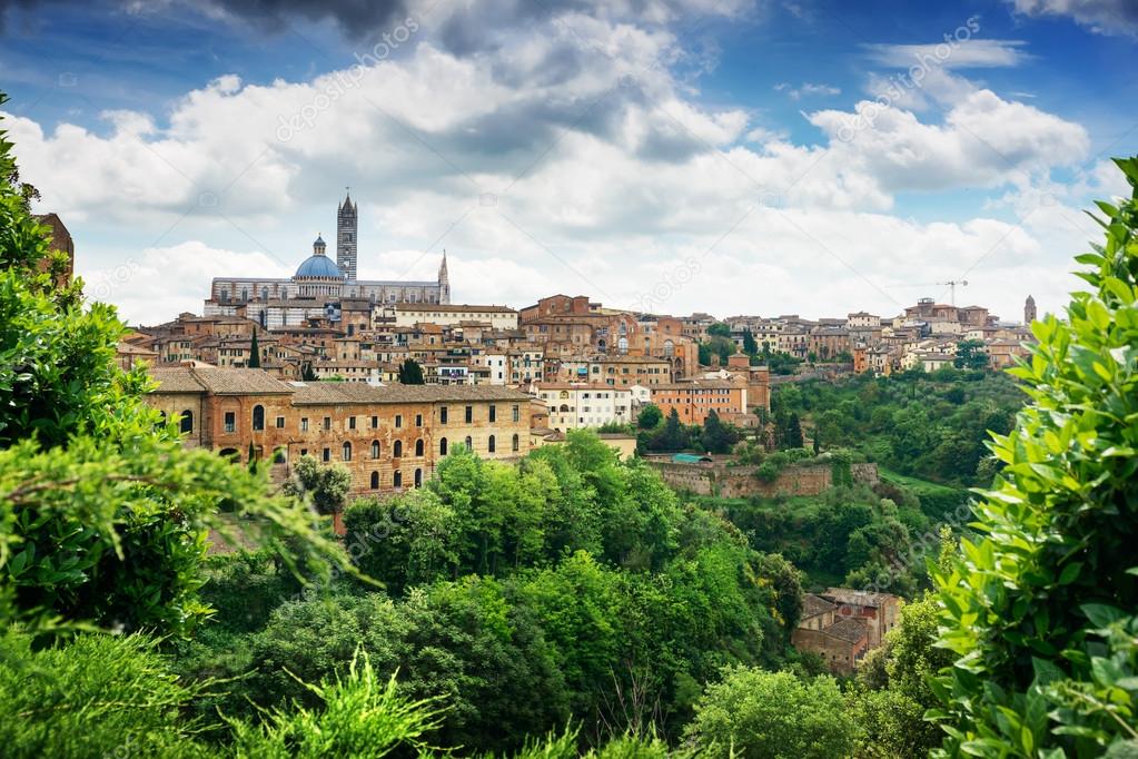 Panoramic view of Sienna city