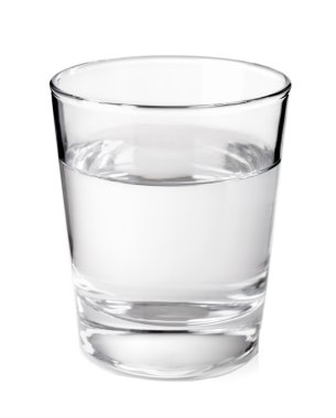 Maden suyu ile şeffaf cam