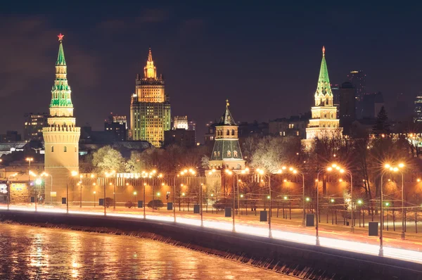 Rio moscow kremlin e moskva — Fotografia de Stock