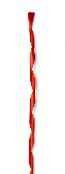 Curly red ribbon — Stock Photo, Image