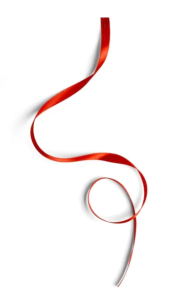 Curly red ribbon — Stock Photo, Image