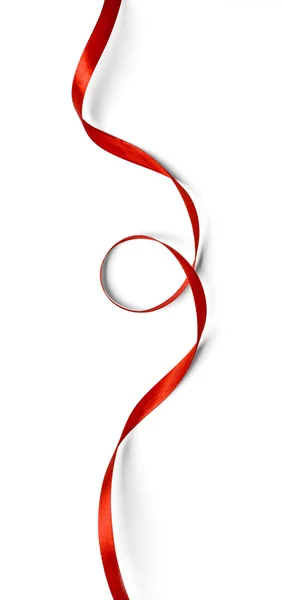 Curly red ribbon — Stock Photo, Image