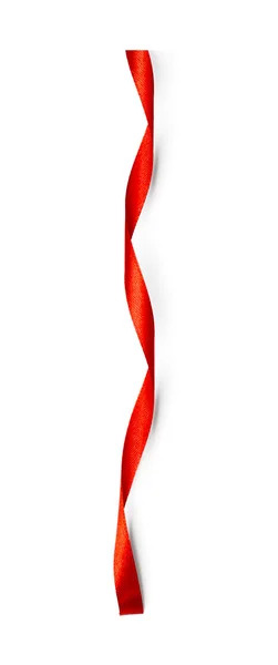 Curly red ribbon — Stock Photo, Image