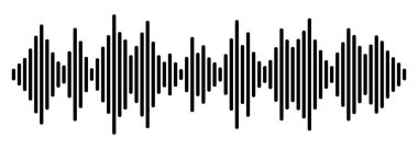 Ses dalgası. Ses eşitleyicisi. Beyaz arka planda ayrıntılı liness. Müzik konsepti. Soyut vektör illüstrasyonu.