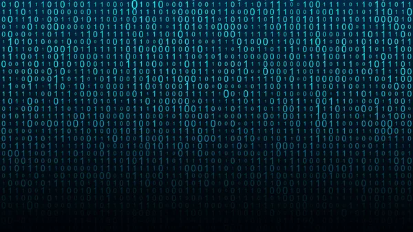 Matriz Números Aleatórios Código Binário Computador Fundo Digital Abstrato Renderização — Fotografia de Stock