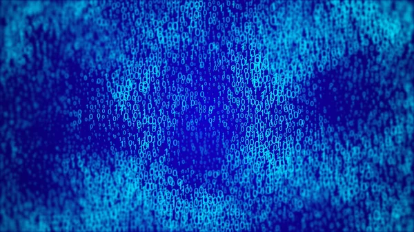 Матрица Случайных Чисел Двоичный Компьютерный Код Абстрактный Цифровой Фон Рендеринг — стоковое фото