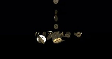 Dolar Sembol Animasyonu. 3d Simülasyon ve Hazırlama.