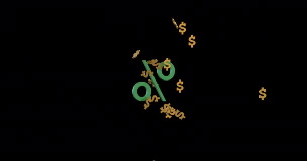 Dollar Symbol Animation Simulering Och Render — Stockvideo