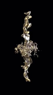 Chain Abstract Animation. 3d Simulation and Rendering. With Alpha Channel.