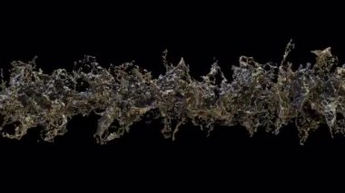 Soyut Animasyon Zinciri. 3D Simülasyon ve Hazırlama. Alfa Kanalı ile.