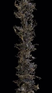 Soyut Animasyon Zinciri. 3D Simülasyon ve Hazırlama. Alfa Kanalı ile.