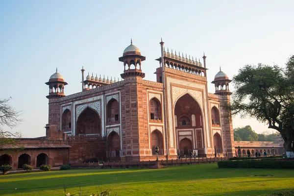 Veduta Del Taj Mahal Patrimonio Mondiale Dell Unesco Agra India — Foto Stock