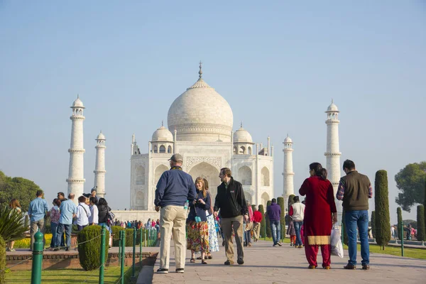 Agra India Febbraio 2018 Turisti Provenienti Dall India Tutto Mondo — Foto Stock