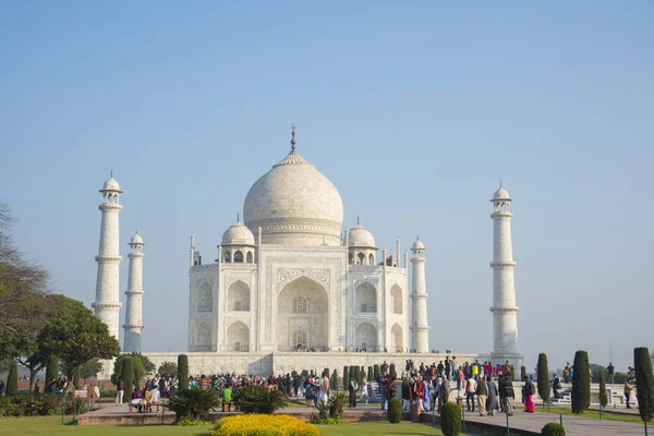 Pohled Taj Mahal Místo Světového Dědictví Unesco Agra Indie Taj — Stock fotografie