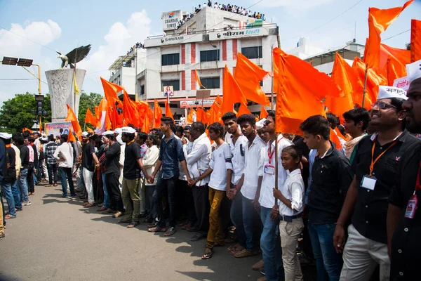 Amravati Maharashtra India 2016 Szeptember Tiltakozók Tüntetnek Maharashtrai Kormány Ellen — Stock Fotó