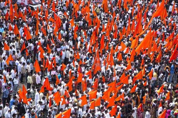 Amravati Maharashtra Índia Setembro 2016 Manifestantes Marcham Contra Povo Comunidade — Fotografia de Stock