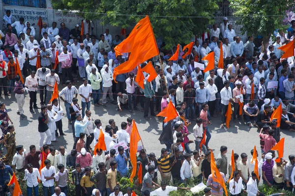 Amravati Maharashtra India 2016 Szeptember Tiltakozók Tüntetnek Maharashtrai Kormány Ellen — Stock Fotó