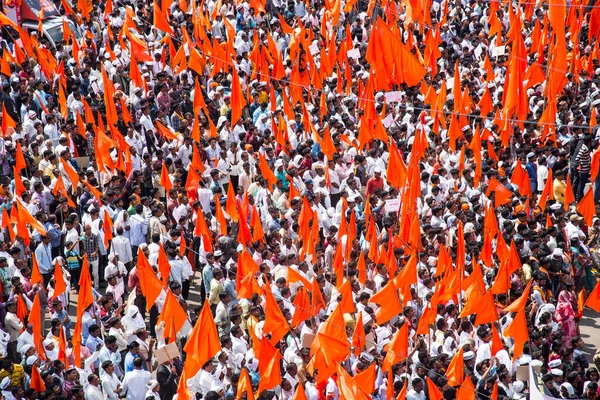 Amravati Maharashtra India 2016 Szeptember Tiltakozók Tüntetnek Maharashtrai Kormány Ellen — Stock Fotó