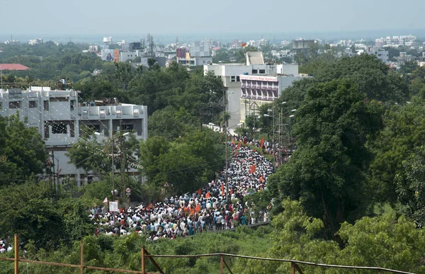 Amravati Maharashtra India 2016 Szeptember Tiltakozók Tüntetnek Maharashtrai Kormány Ellen — Stock Fotó