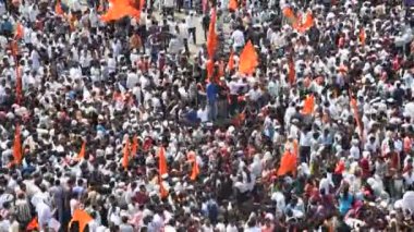 AMRAVATI, MAHARASHTRA, INDIA - 22 Eylül 2016: Maratha cemaati, Maharashtra hükümetine karşı halkı protesto yürüyüşü ve zulüm yasası değişiklikleri.