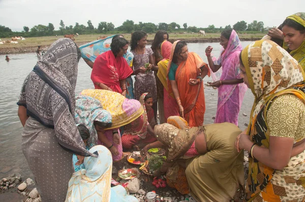 Akola Maharashtra Inde Septembre 2019 Des Femmes Hindoues Lors Une — Photo