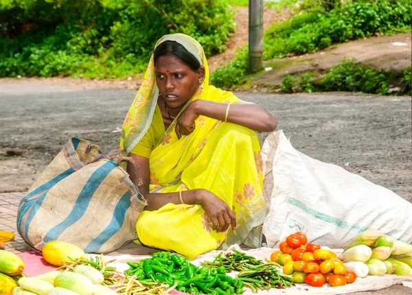 Akola Maharashtra India Eptember 2019 Köyün Sokaklarında Sabah Taze Meyve — Stok fotoğraf